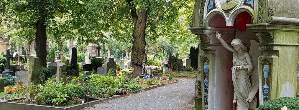 Gräber auf dem Burgfriedhof in Bad Godesberg