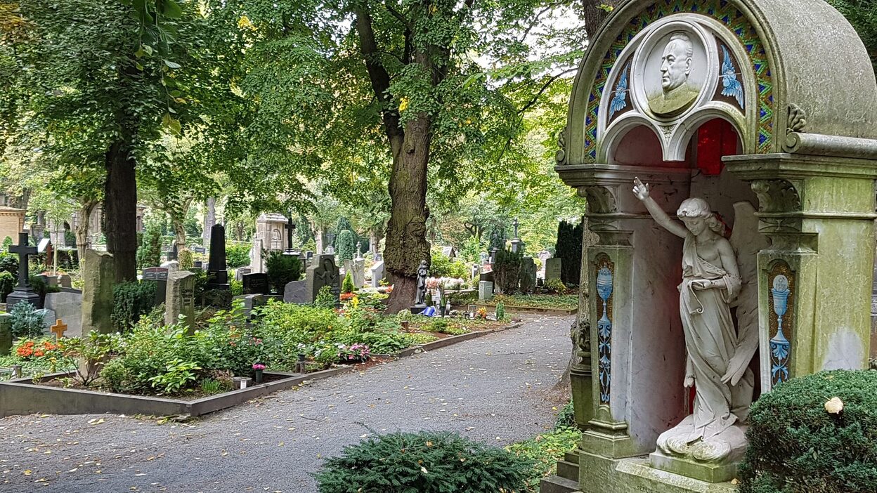 Gräber auf dem Burgfriedhof in Bad Godesberg