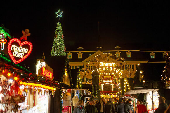 Das Riesenrad auf dem Weihnachtsmarkt