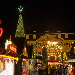 Das Riesenrad auf dem Weihnachtsmarkt