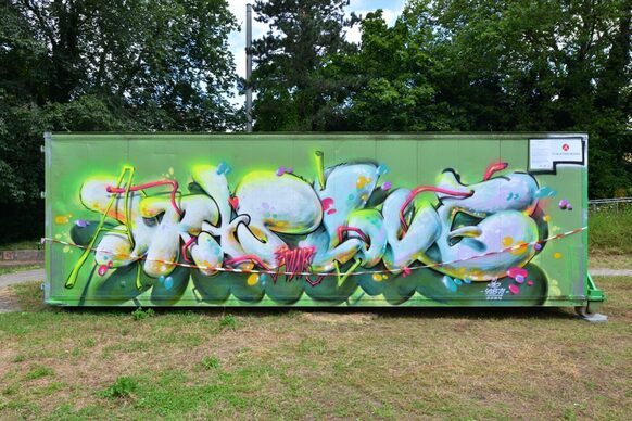 Graffiti auf dem Container Reuterpark