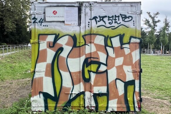 Graffiti auf dem Container Reuterpark