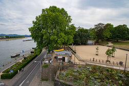 Rheinpromenade und Biergarten Alter Zoll