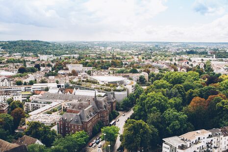 Blick vom Stadthaus auf einen Teil von Bonn