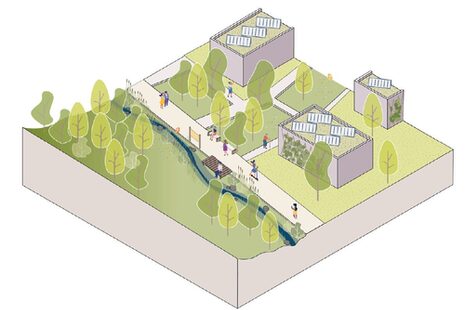 Grafik des Schwammstadtkonzepts