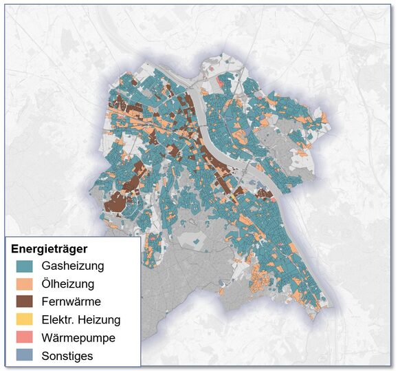 Dominierende Energieträger in Bonn