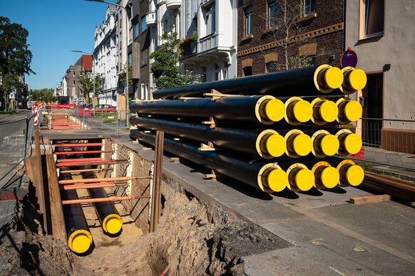 Leitungsrohre im Wärmenetz