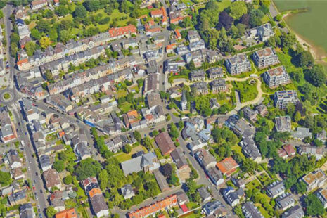 Luftbild des Plangebietes in Rüngsdorf