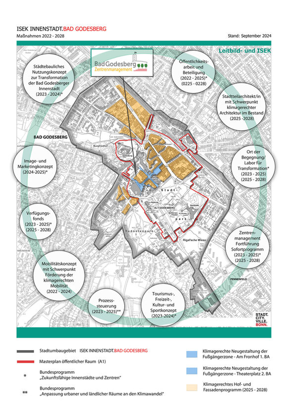 2. Maßnahmenkarte ISEK Innenstadt Bad Godesberg