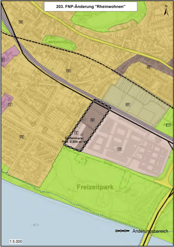 203. Änderung des Flächennutzungsplans „Rheinwohnen“