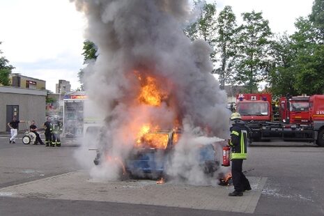 Löschübung der Feuerwehr