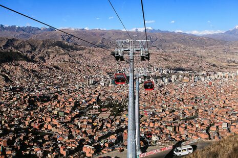 Die Seilbahn in La Paz