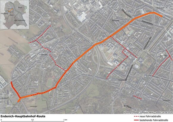 Endenich-Hauptbahnhof-Route