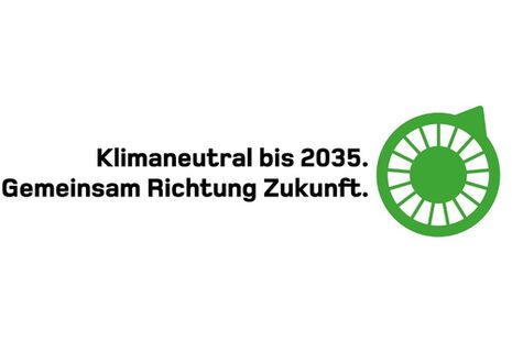 Logo: Klimaneutral bis 20235