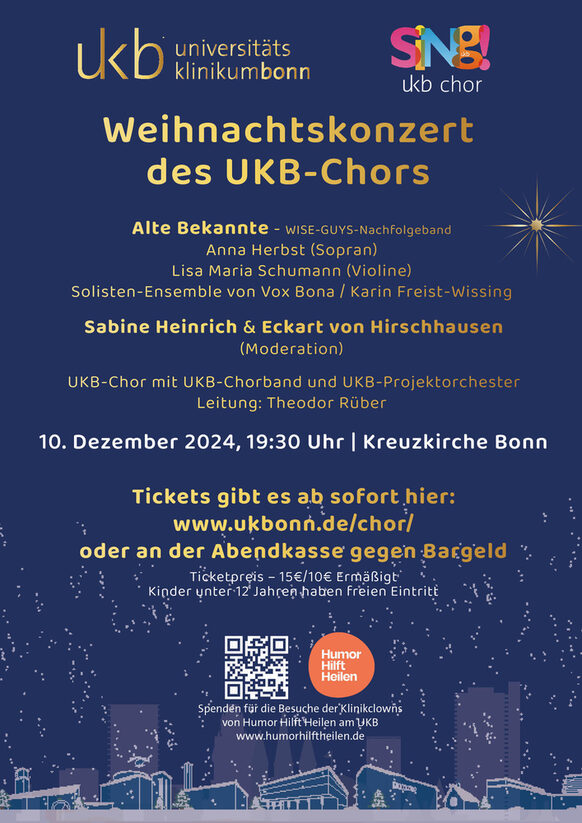 Plakat zum Weihnachtskonzert des UKB-Chors